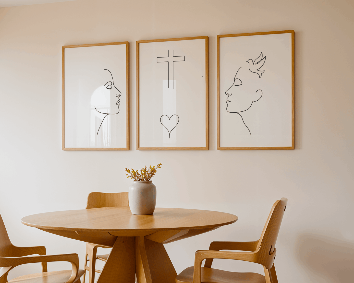 Peaceful Dove – Modern Line Art Poster