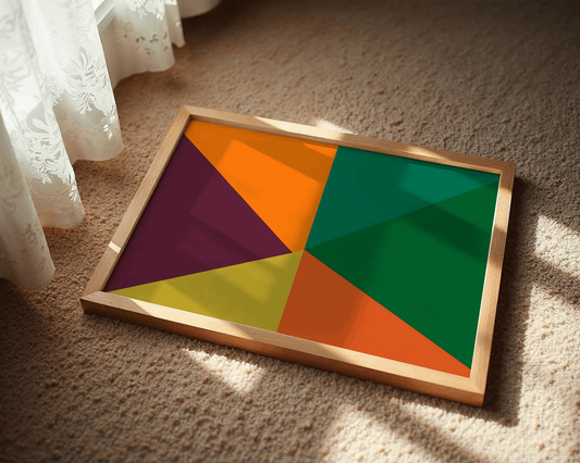 Geometric Abstract Shapes Poster – Bold Color Wall Art