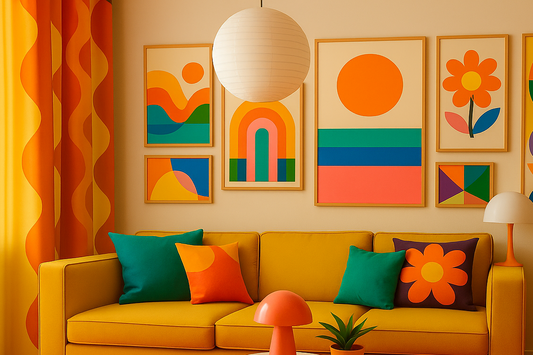 Abstract Sun Poster – Modern Colorful Wall Art