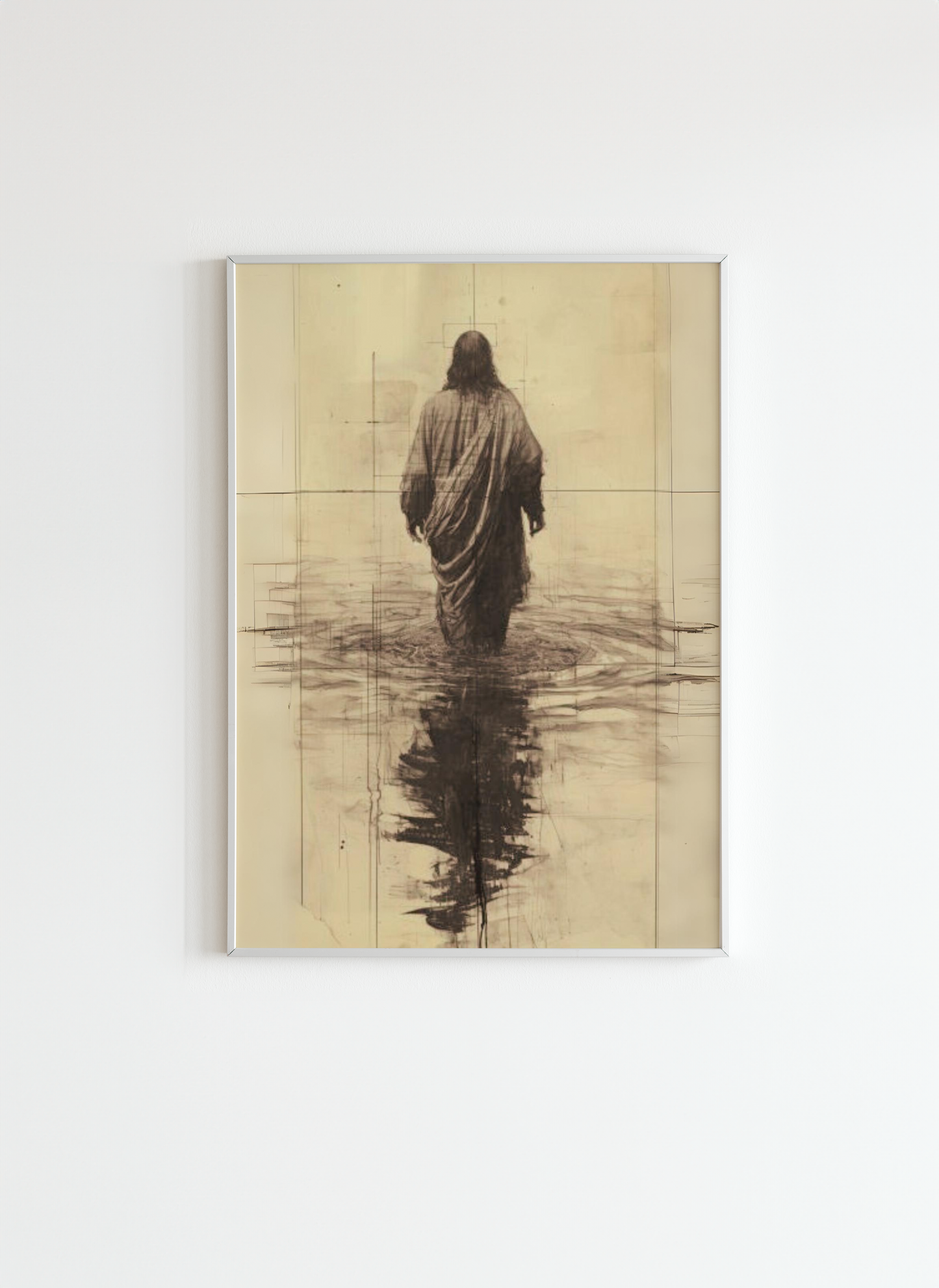 Jesus Walking on Water Christian Wall Art Poster
