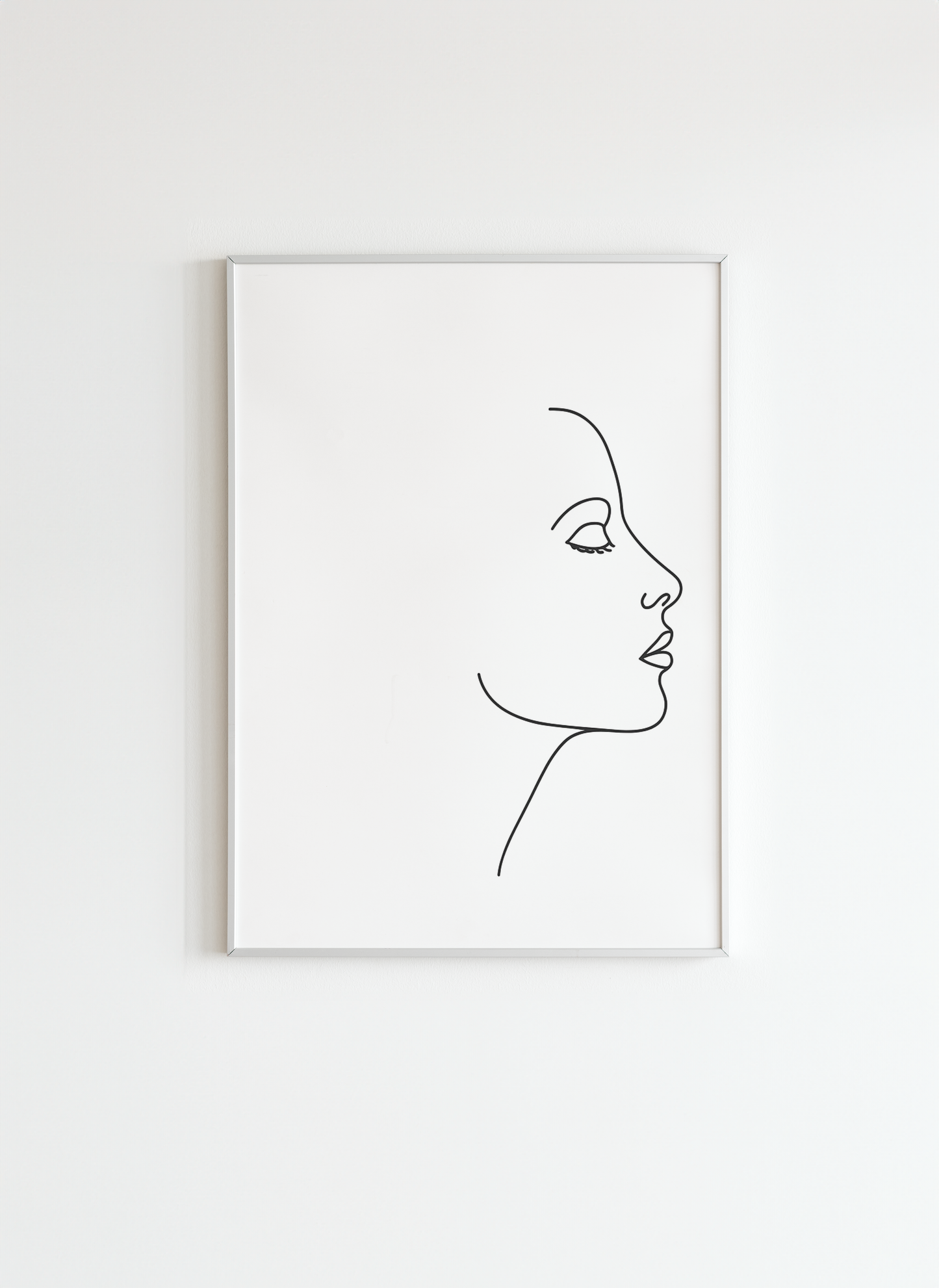 Modern Line Art Face Poster