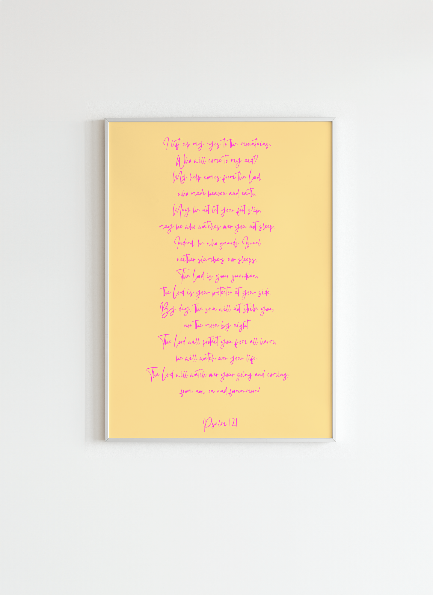 Psalm 121 Wall Art – Modern Christian Scripture Print