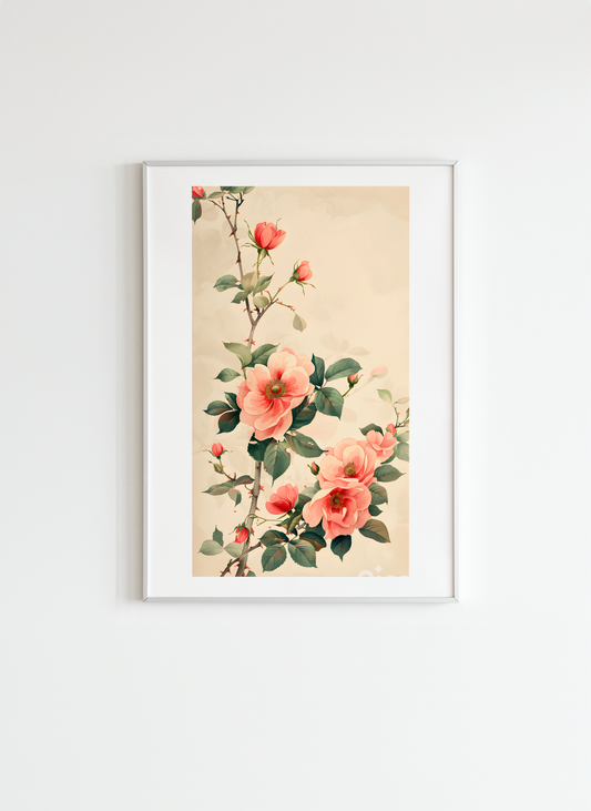 Flowers Vintage Poster – Wall Art
