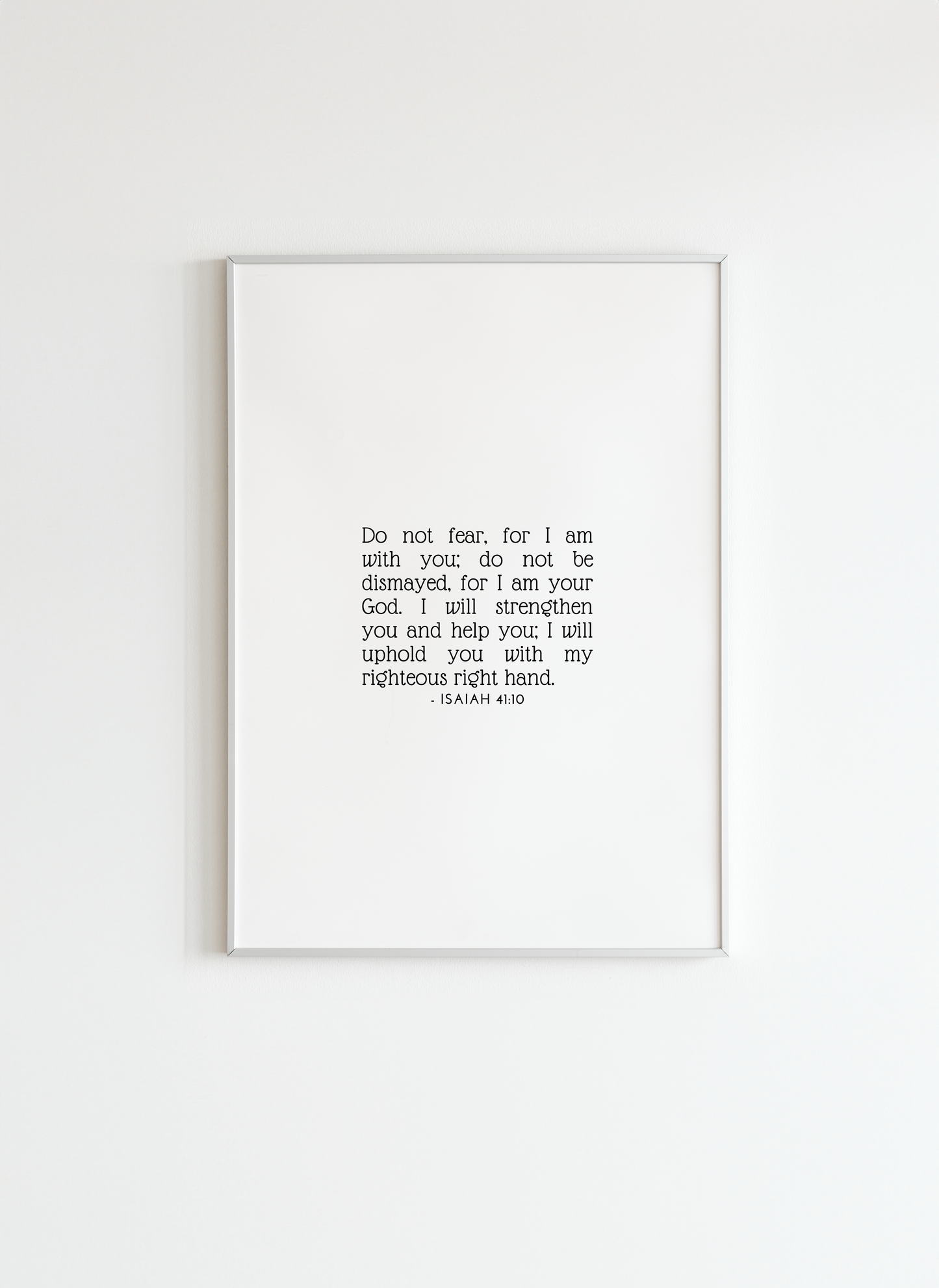 Isaiah 41:10 Bible Verse Minimalist Christian Wall Art Poster