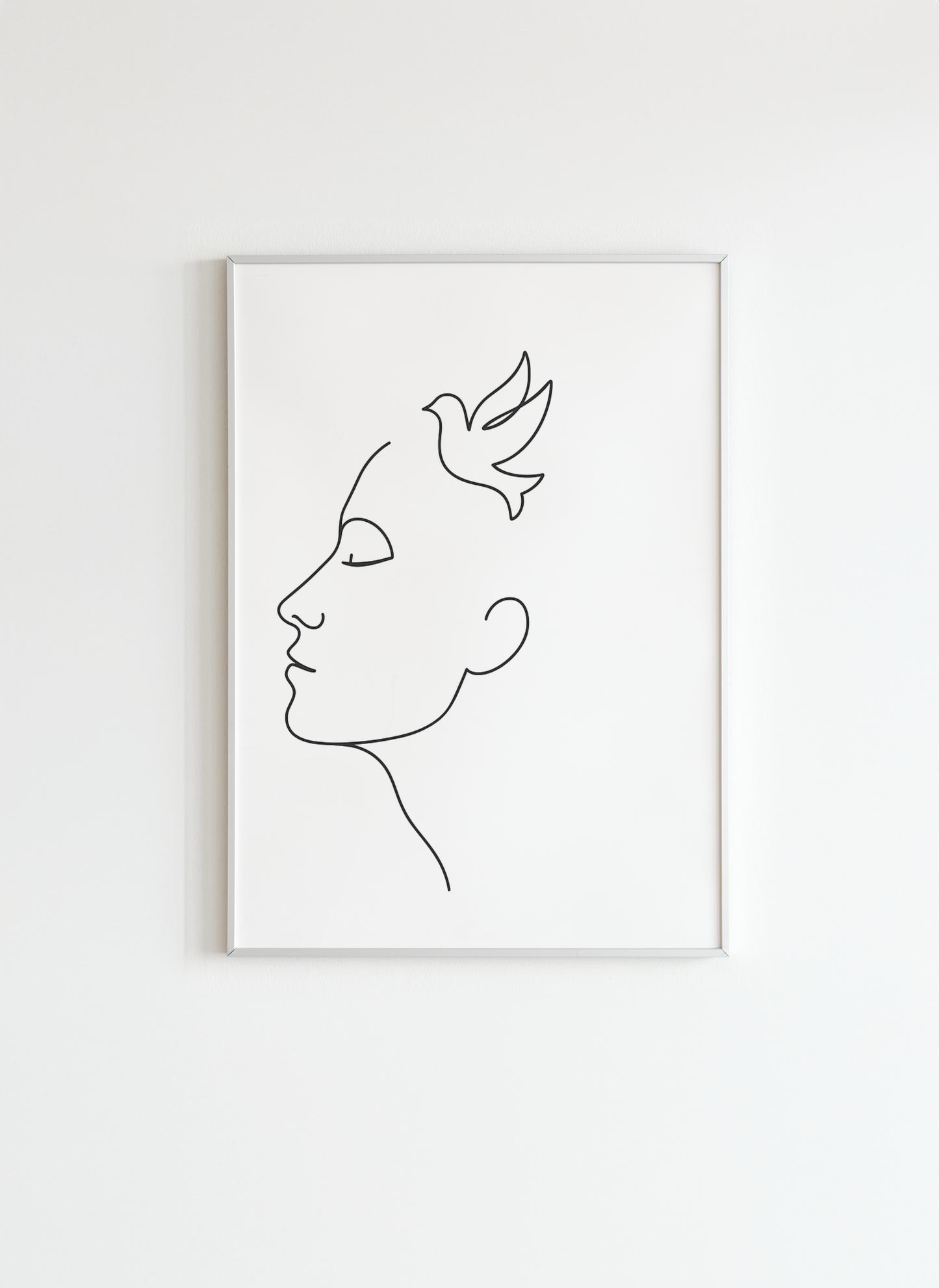 Peaceful Dove – Modern Line Art Poster