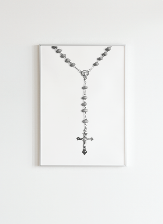 Rosary with Cross – Catholic Christian Wall Art