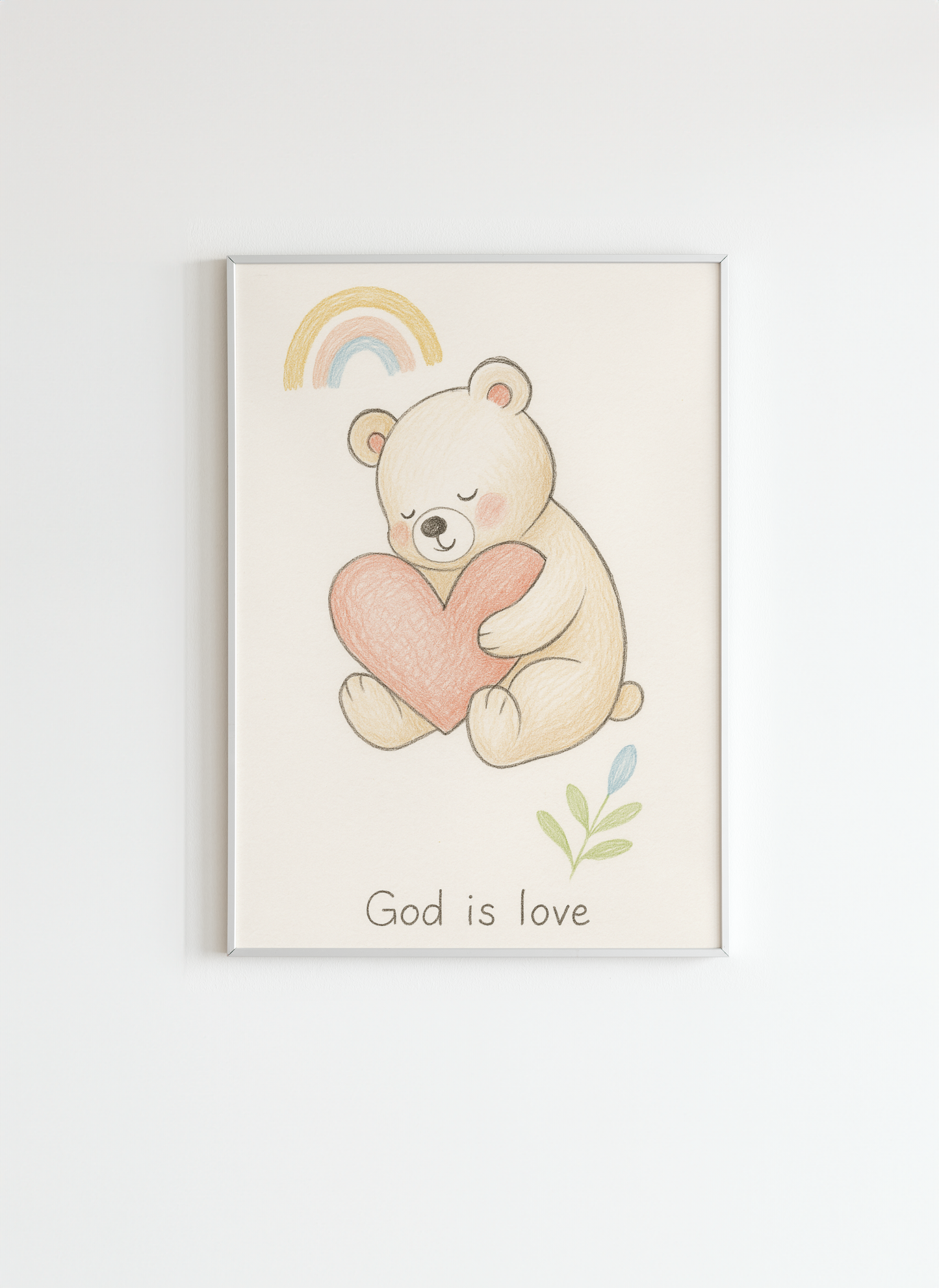 God Is Love – Nursery Wall Art for Kids