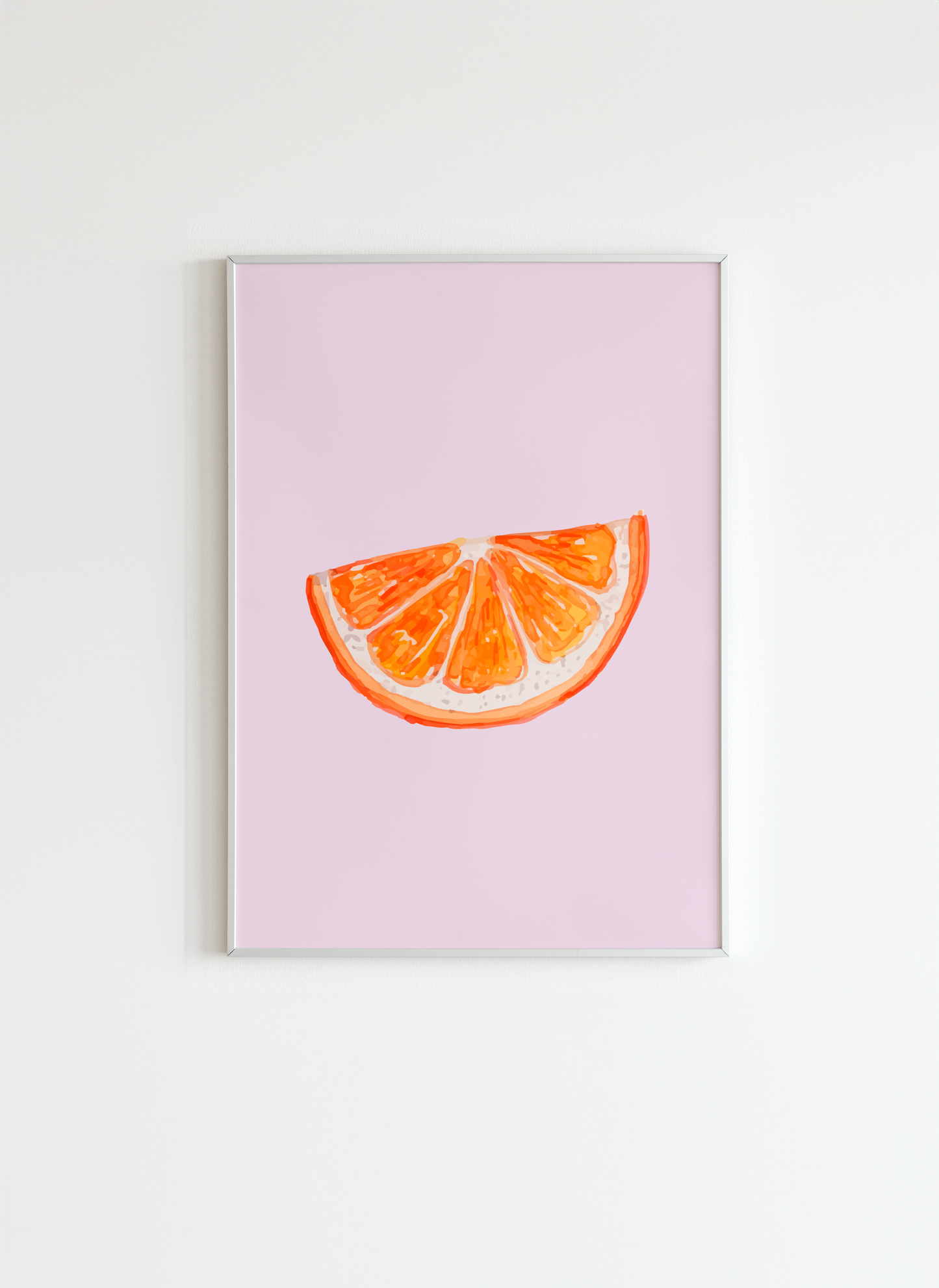 Orange Slice Wall Art – Modern Minimalist Fruit Poster