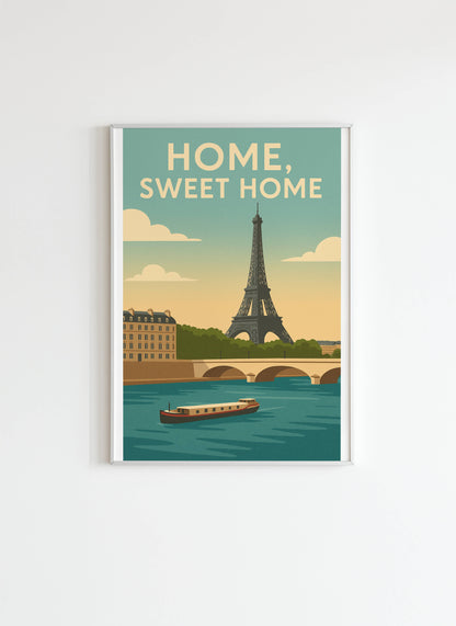 Paris Poster – Home Sweet Home Vintage Wall Art