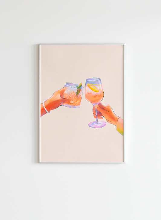 Cheers Together – Colorful Celebration Art Print