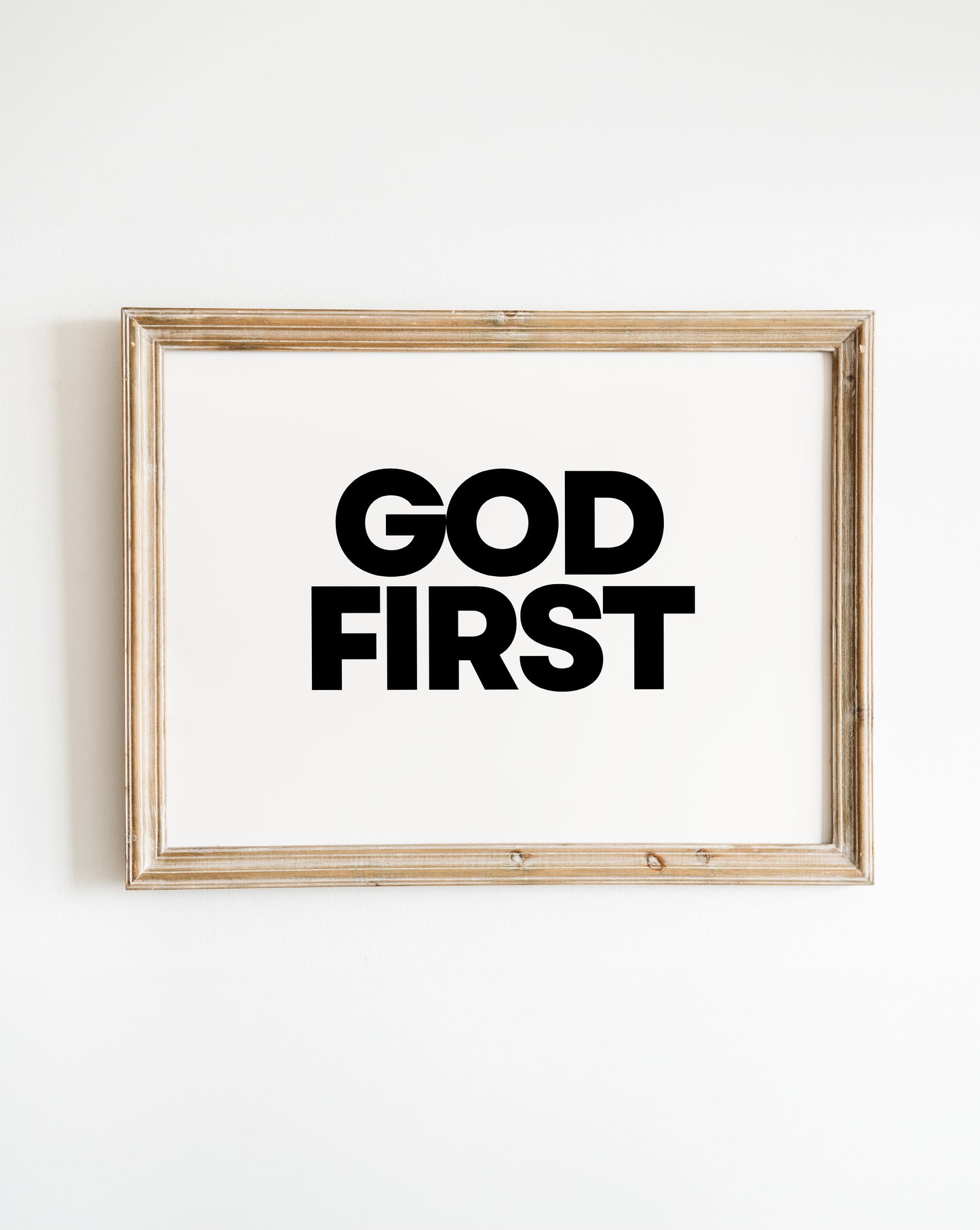 God First Christian Typography Wall Art Poster