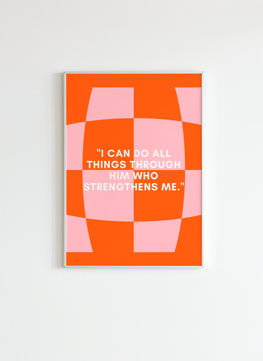 Christian Wall Art – I Can Do All Things Bible Verse Print