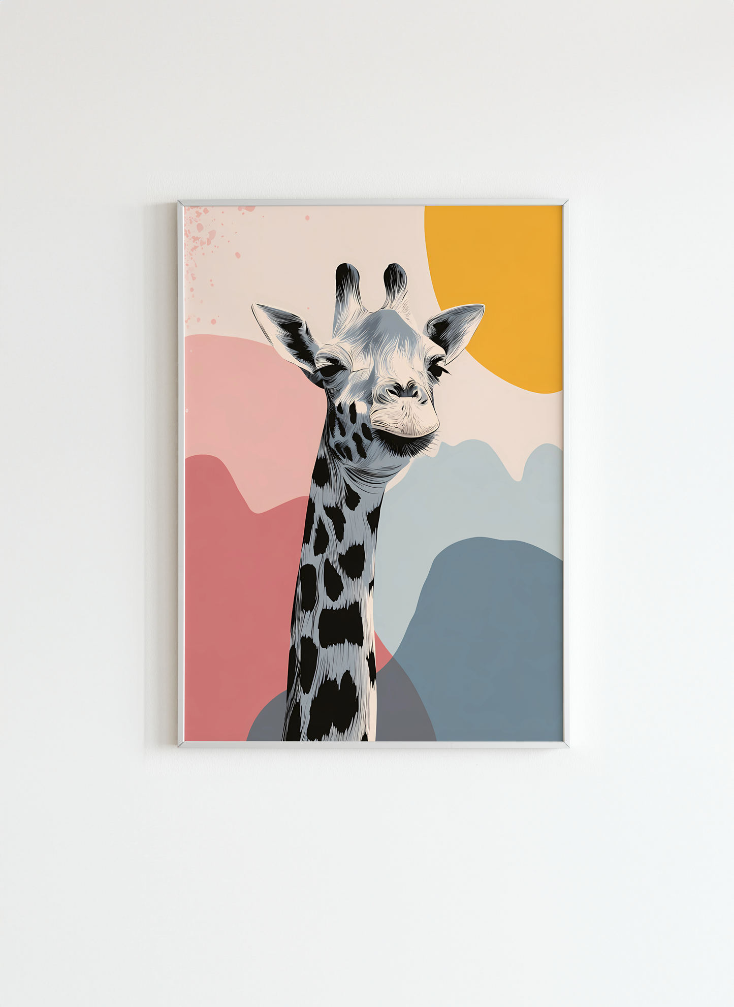 Cute Giraffe Poster – Colorful Kids Wall Art for Nursery & Playroom