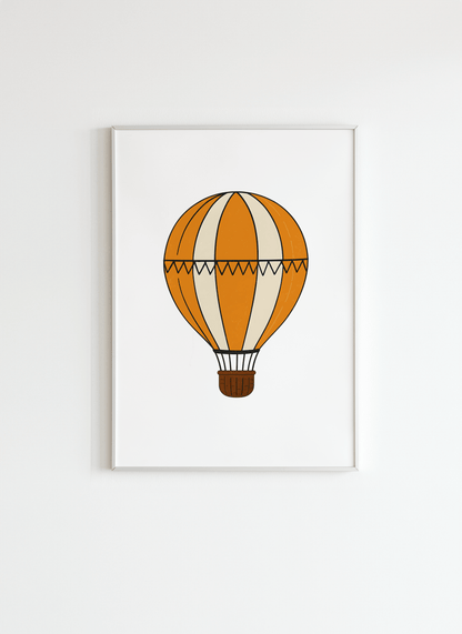 Hot Air Balloon Kids Poster – Adventure Wall Art