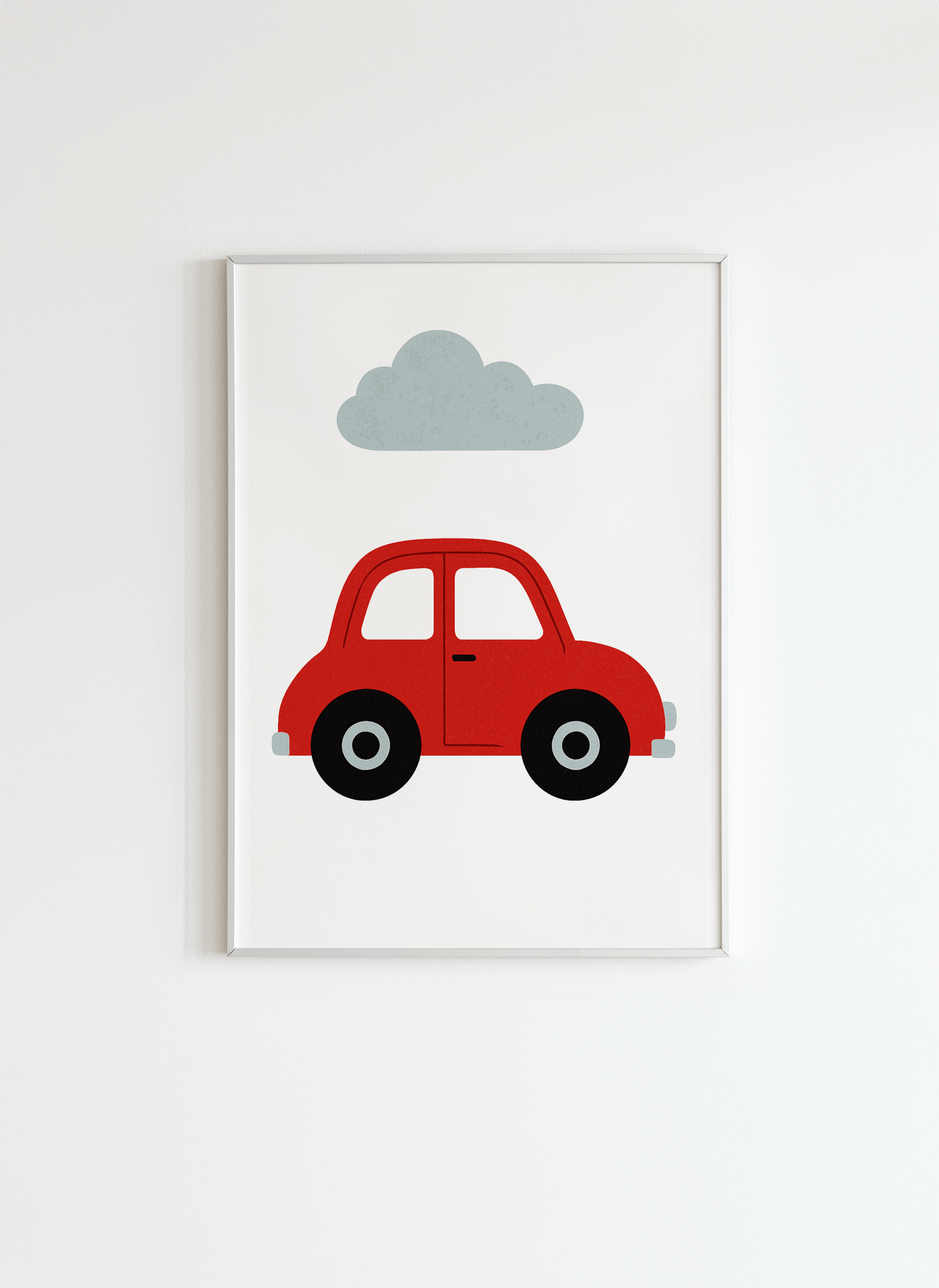 Red Car Kids Poster – Fun Wall Art for Children