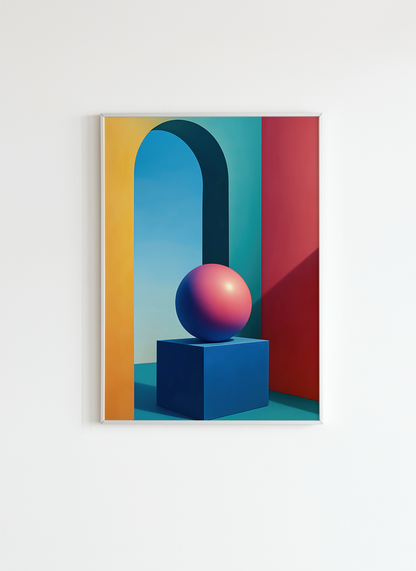 Geometric Abstract Wall Art – Modern Colorful Poster