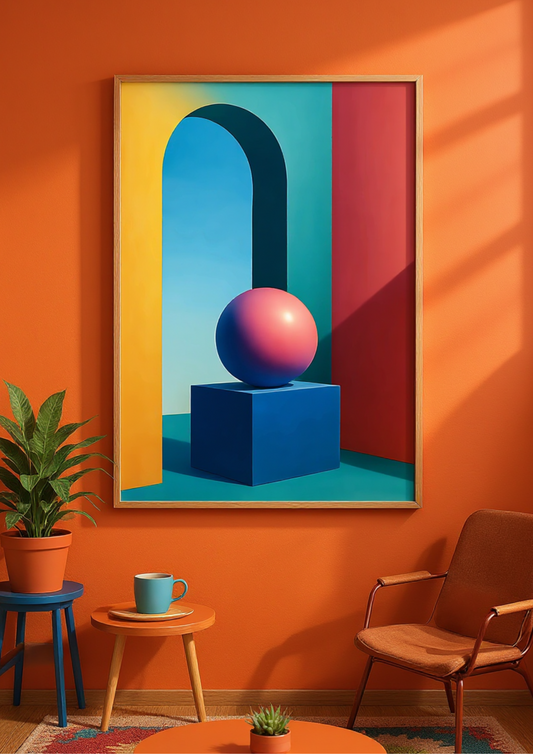 Geometric Abstract Wall Art – Modern Colorful Poster