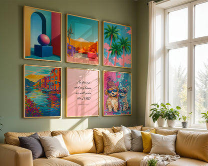 As for Me and My House Bible Verse Wall Art Poster – Joshua 24:15