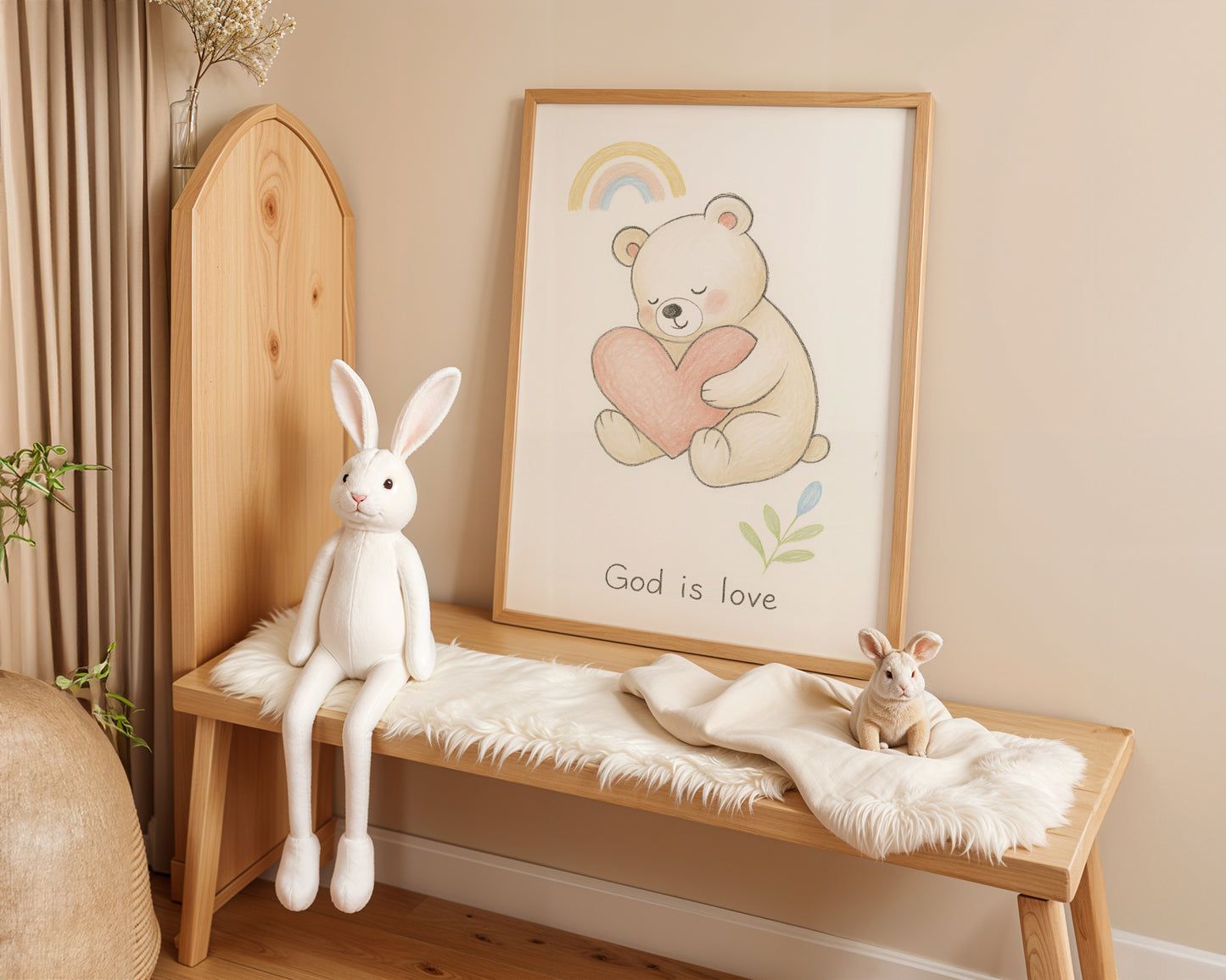 God Is Love – Nursery Wall Art for Kids