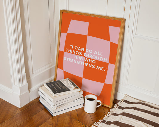 Christian Wall Art – I Can Do All Things Bible Verse Print