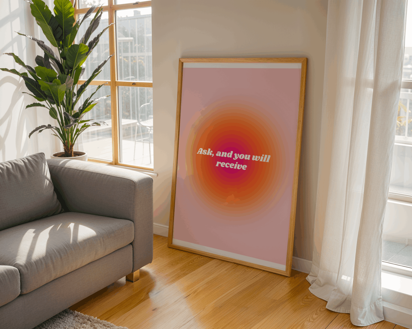 Ask and You Will Receive Wall Art – Christian Bible Quote Print