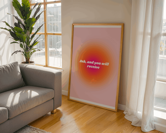 Ask and You Will Receive Wall Art – Christian Bible Quote Print