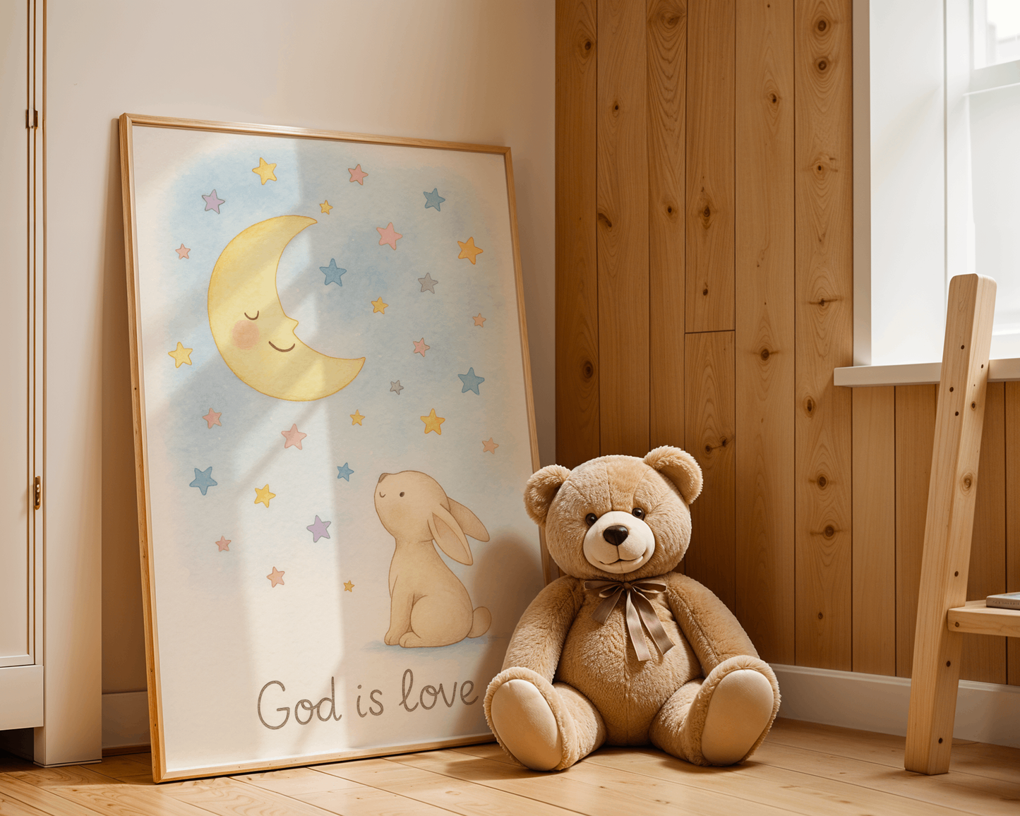 God Is Love – Nursery Wall Art for Kids