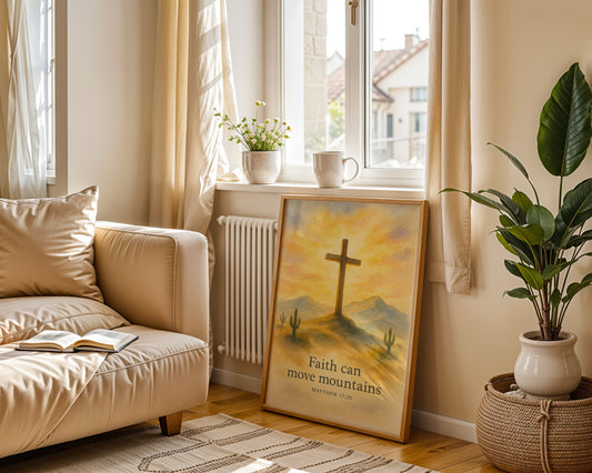 Faith Can Move Mountains – Christian Wall Art