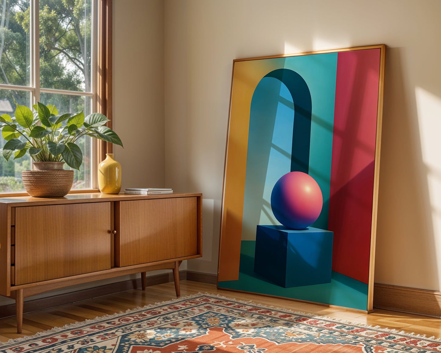 Geometric Abstract Wall Art – Modern Colorful Poster