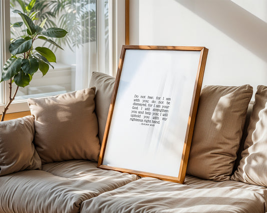 Isaiah 41:10 Bible Verse Minimalist Christian Wall Art Poster