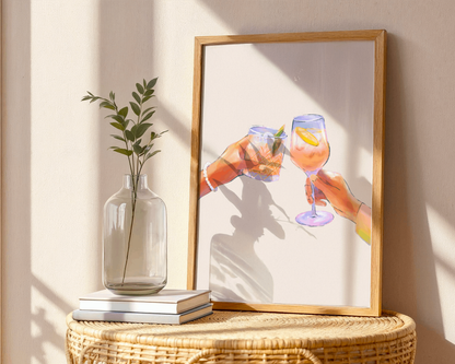 Cheers Together – Colorful Celebration Art Print