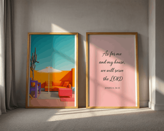 As for Me and My House Bible Verse Wall Art Poster – Joshua 24:15
