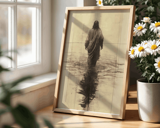 Jesus Walking on Water Christian Wall Art Poster