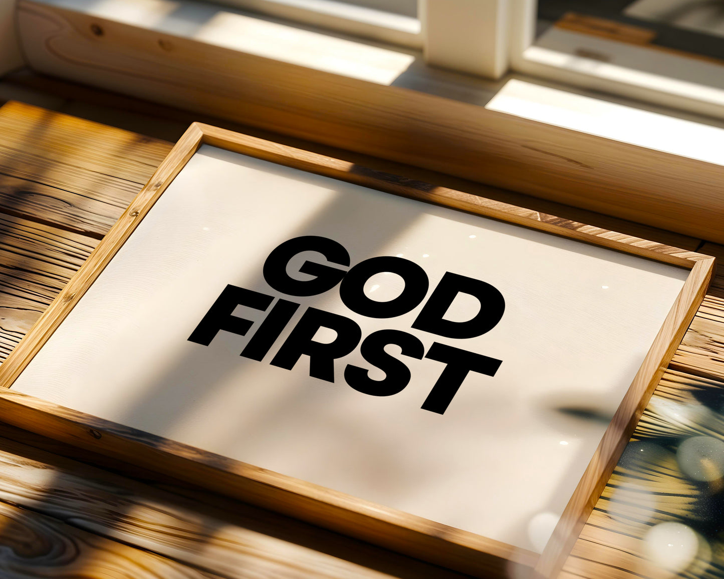 God First Christian Typography Wall Art Poster