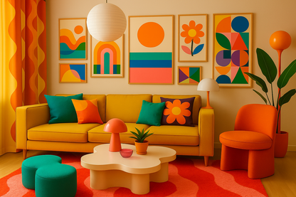 Bold Abstract Color Shapes Poster