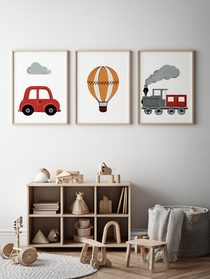 Hot Air Balloon Kids Poster – Adventure Wall Art